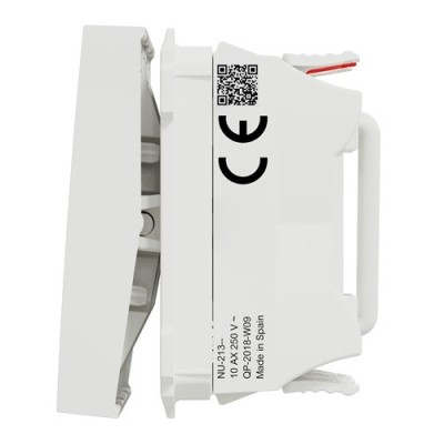 Schneider - Unica - Double Va-et-vient - 10A - connexion rapide - 2 mod - Blanc - méca seul - Réf : NU321318F
