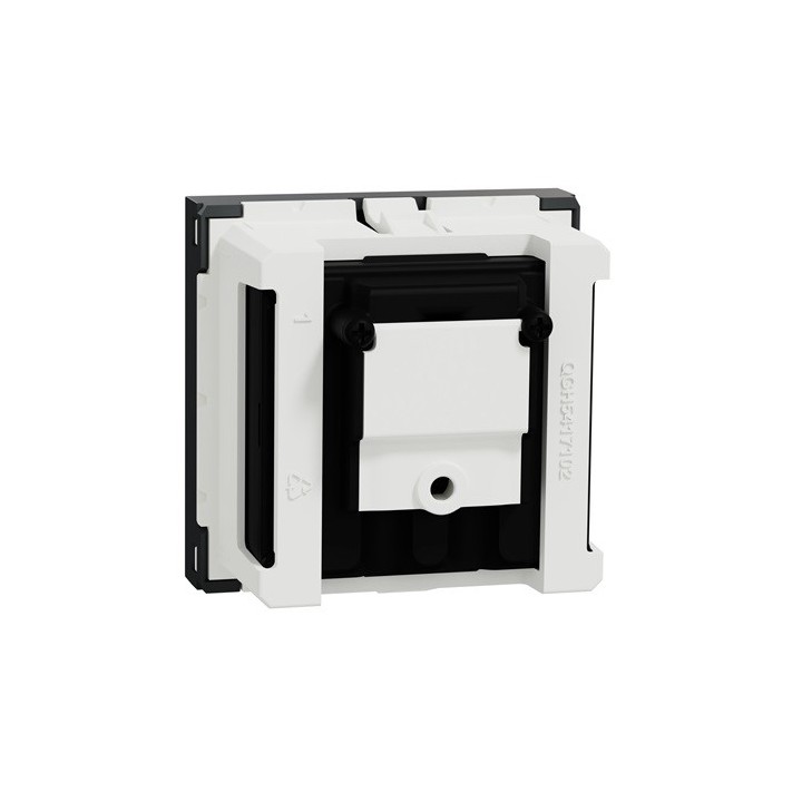 Schneider - Unica - Prise TV + FM + SAT - 2 mod - Anthracite - méca seul - Réf : NU345054