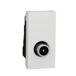 Schneider - Unica - Prise télévision - TV mâle - individuel - 1 mod - Blanc - méca seul - Réf : NU346118