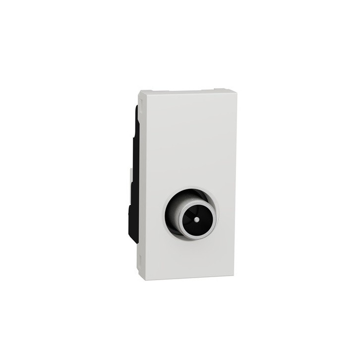 Schneider - Unica - Prise télévision - TV mâle - individuel - 1 mod - Blanc - méca seul - Réf : NU346118