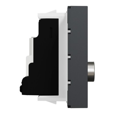 Schneider - Unica - Prise télévision - TV mâle - individuel - 2 mod - Anthracite - méca seul - Réf : NU346254
