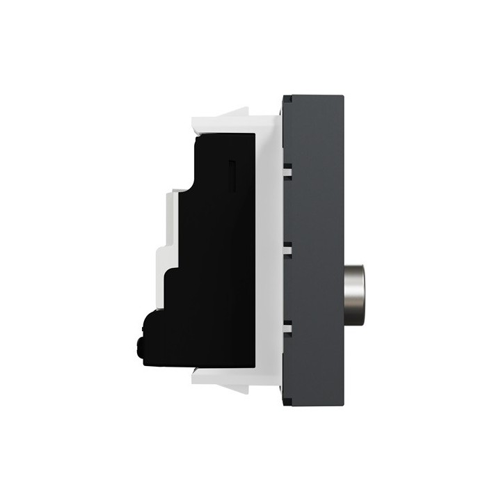 Schneider - Unica - Prise télévision - TV mâle - individuel - 2 mod - Anthracite - méca seul - Réf : NU346254