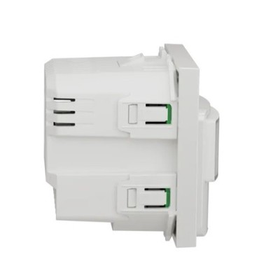 Schneider - Unica - Détecteur de mouvements + poussoir - 230V - 10A - Blanc - méca seul - Réf : NU352518