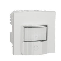 Schneider - Unica - Détecteur de mouvements + poussoir - 230V - 10A - Blanc - méca seul - Réf : NU352518