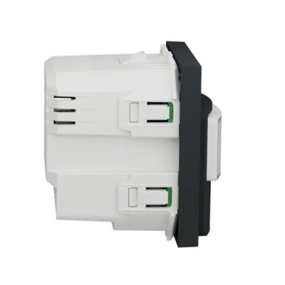 Schneider - Unica - Détecteur de mouvements + poussoir - 230V - 10A - Anthracite - méca seul - Réf : NU352554