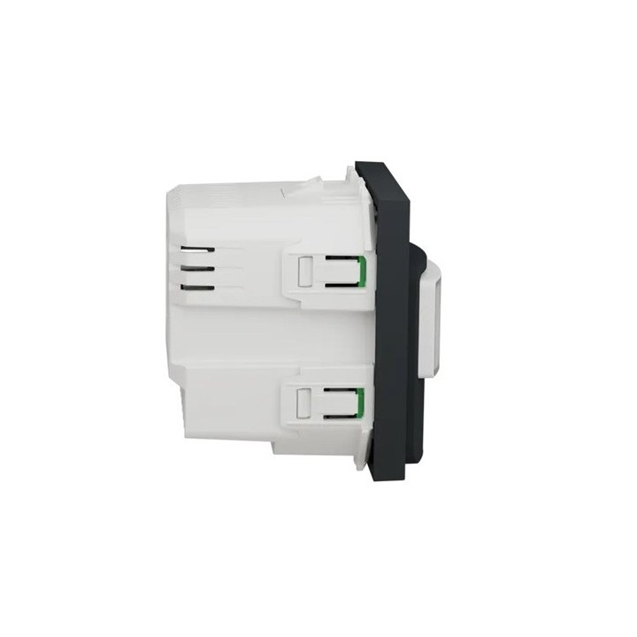 Schneider - Unica - Détecteur de mouvements + poussoir - 230V - 10A - Anthracite - méca seul - Réf : NU352554