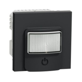 Schneider - Unica - Détecteur de mouvements + poussoir - 230V - 10A - Anthracite - méca seul - Réf : NU352554