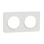 Schneider - Odace Touch - plaque - blanc 2 postes horiz. ou vert. entraxe 71mm - Réf : S520804