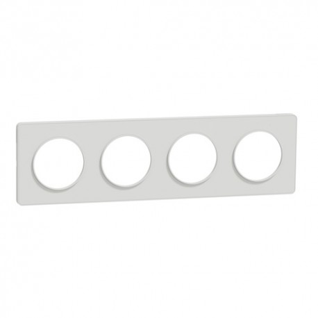 Schneider - Odace Touch - plaque - blanc - 4 postes horiz. ou vert. entraxe 71mm - Réf : S520808