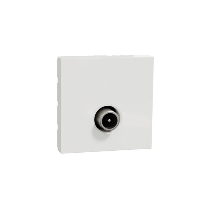Schneider - Unica - Prise télévision - TV mâle - individuel - 2 mod - Blanc - méca seul - Réf : NU346218