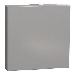 Schneider - Unica - Obturateur - 2 modules - Alu - mécanisme seul - Réf : NU986630