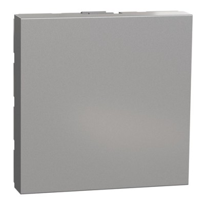 Schneider - Unica - Obturateur - 2 modules - Alu - mécanisme seul - Réf : NU986630