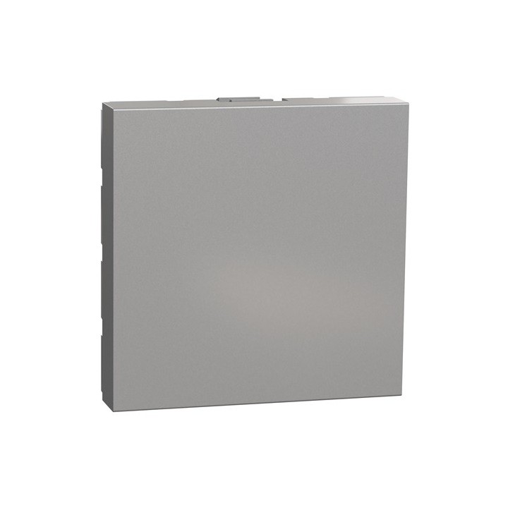 Schneider - Unica - Obturateur - 2 modules - Alu - mécanisme seul - Réf : NU986630