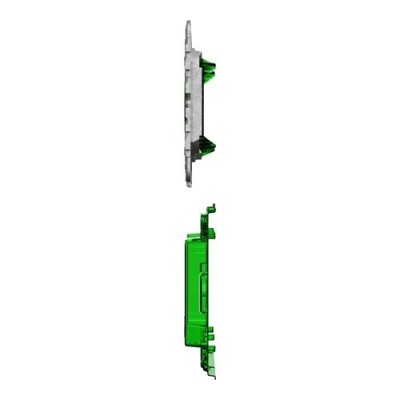 Schneider - Unica - support de fixation 6-8 mod / 3 postes + protection chantier - zamac - Réf :  NU7006C