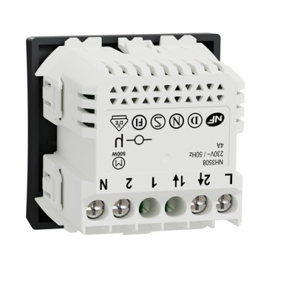 Schneider - Wiser Unica - interrupteur volet-roulant - 4A - zigbee - anthracite - méca seul - Réf : NU350854W