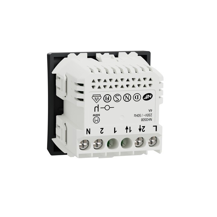 Schneider - Wiser Unica - interrupteur volet-roulant - 4A - zigbee - anthracite - méca seul - Réf : NU350854W