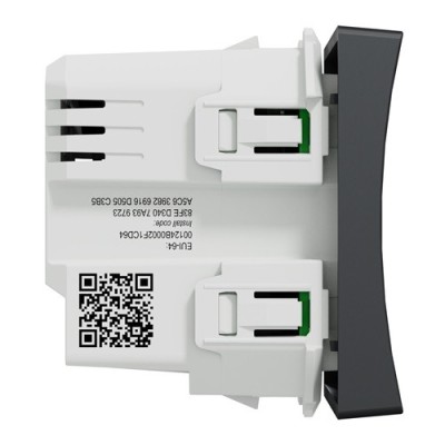 Schneider - Wiser Unica - variateur poussoir - 2 fils - zigbee - anthracite - méca seul - Réf : NU351554W