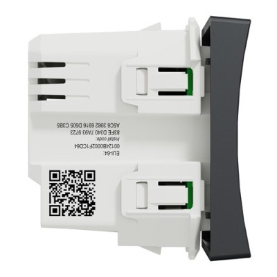 Schneider - Wiser Unica - bouton poussoir - 10A - zigbee - anthracite - méca seul - Réf : NU353754W