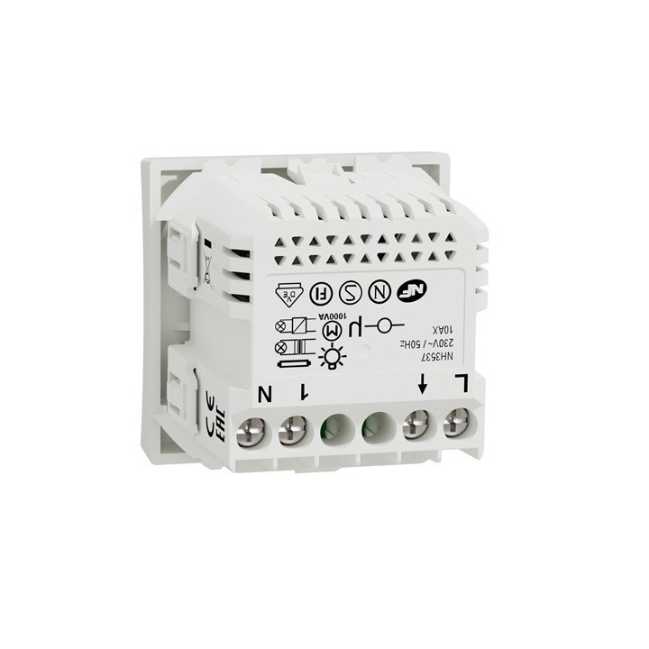Schneider - Wiser Unica - bouton poussoir - 10A - zigbee - blanc - méca seul - Réf : NU353718W