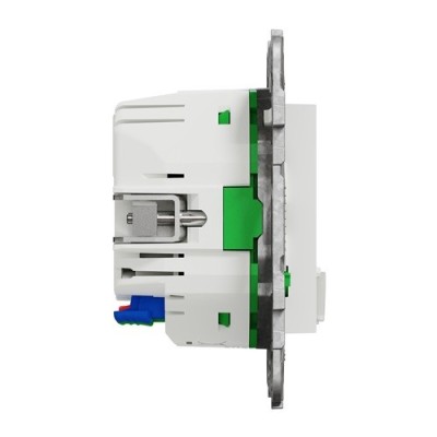 Schneider - Wiser Unica - Prise 2P+T connectée - 16A  - zigbee - Blanc - Réf : NU555918