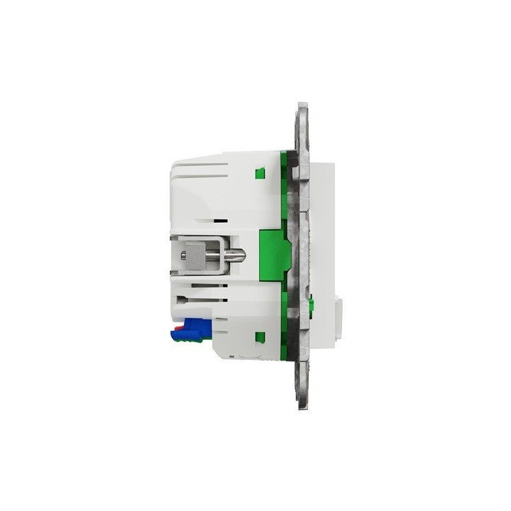 Schneider - Wiser Unica - Prise 2P+T connectée - 16A  - zigbee - Blanc - Réf : NU555918