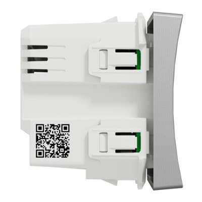 Schneider - Wiser Unica - interrupteur volet-roulant - 4A - zigbee - alu - méca seul - Réf : NU350830W