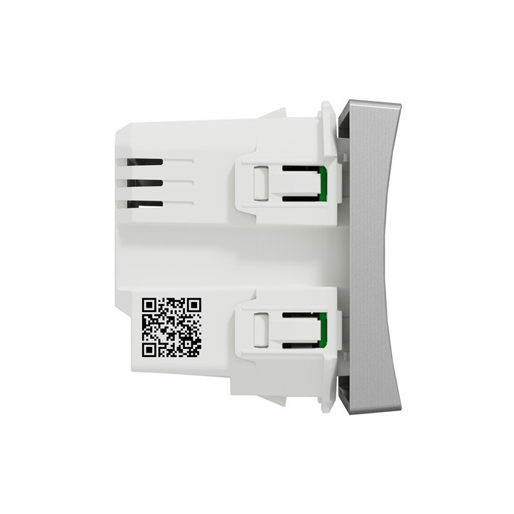 Schneider - Wiser Unica - interrupteur volet-roulant - 4A - zigbee - alu - méca seul - Réf : NU350830W