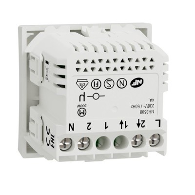 Schneider - Wiser Unica - interrupteur volet-roulant - 4A - zigbee - blanc - méca seul - Réf : NU350818W
