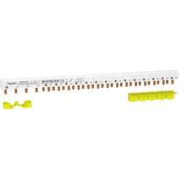 Schneider - Resi9 XP - peigne monobloc - 3P+N - 63A - 18 modules - cache dents 5M - Réf : R9PXH418