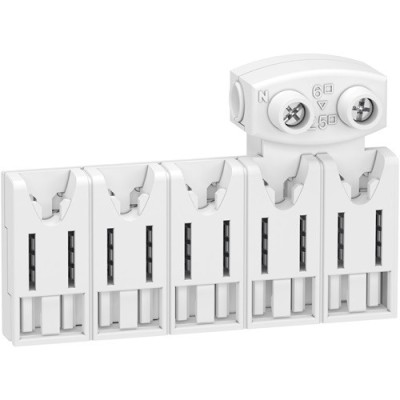 Schneider - Resi9 XE - Resi9 XE - répartiteur système embrochable - 5 modules - avec connecteur - Réf : R9EXHC05