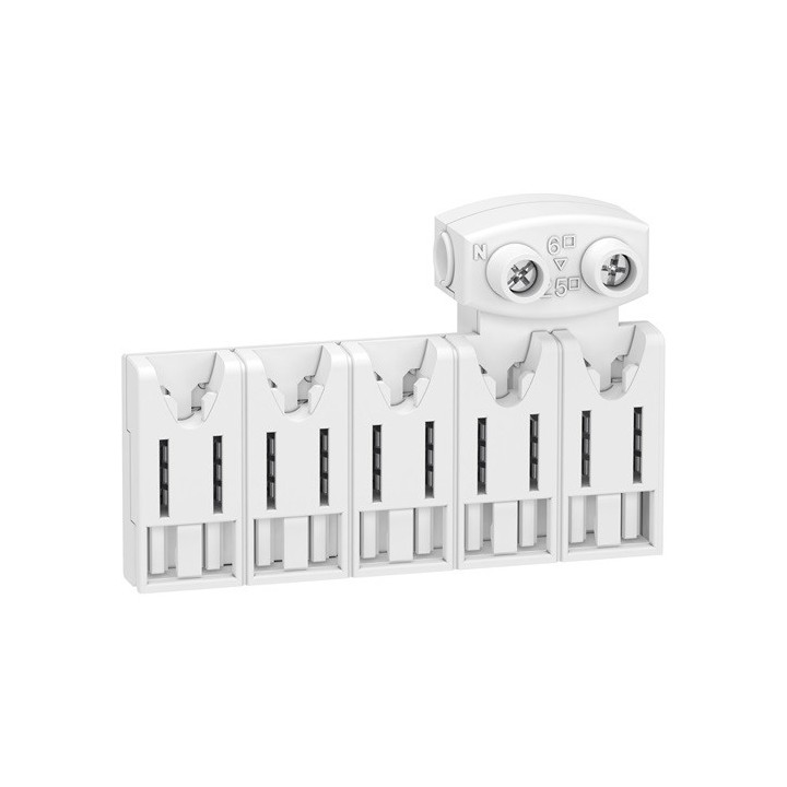 Schneider - Resi9 XE - Resi9 XE - répartiteur système embrochable - 5 modules - avec connecteur - Réf : R9EXHC05