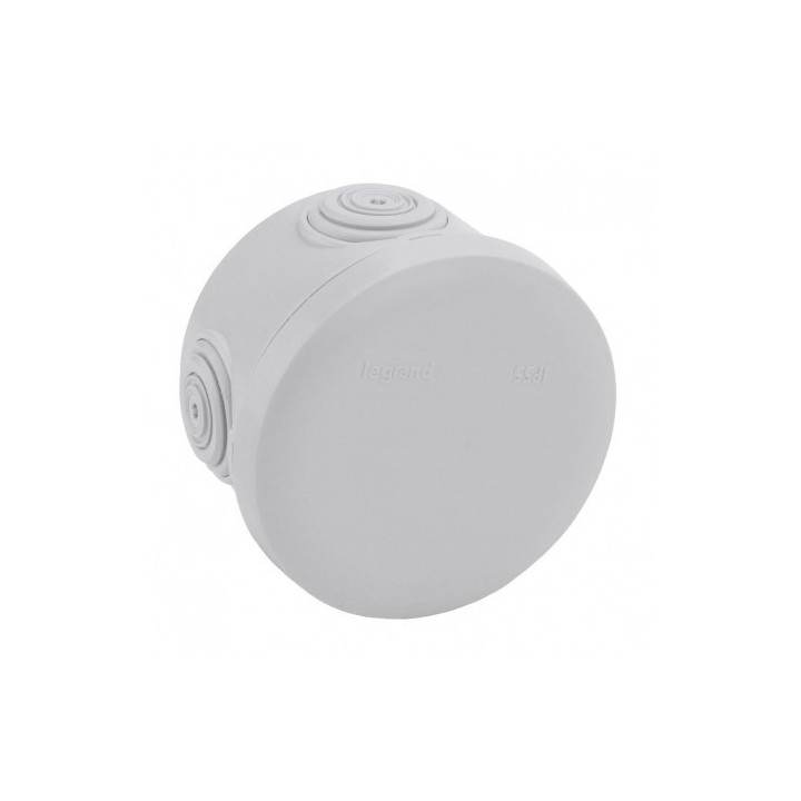 Legrand - Boîte de dérivation ronde - Ø60mm, profondeur 40mm - fermeture par enclipsage - gris - Réf : 094513