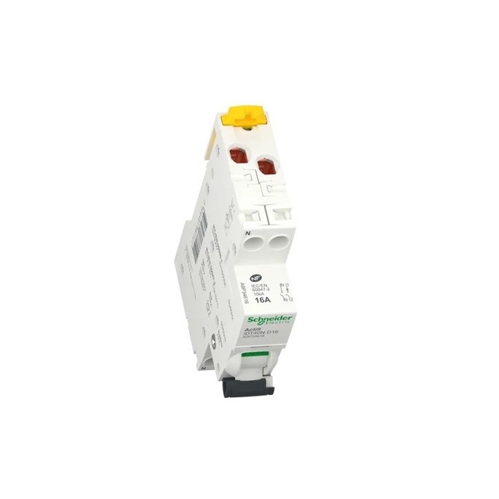 Schneider - Acti9 iDT40N - disjoncteur modulaire - 1P+N D 16A 6000A/10kA - Réf : A9P34616
