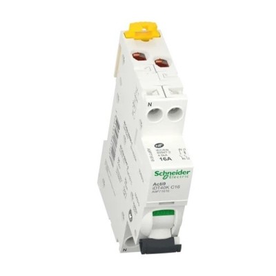 Schneider - Acti9 iDT40K - disjoncteur modulaire - 1P+N - 16A - courbe C - 4500A/4,5kA - Réf : A9P71616