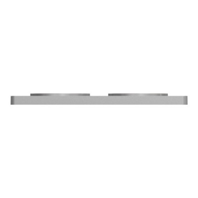 Schneider - Odace Touch - plaque alu - 2 postes - horiz. ou vert. entraxe 71mm - Réf : S530804