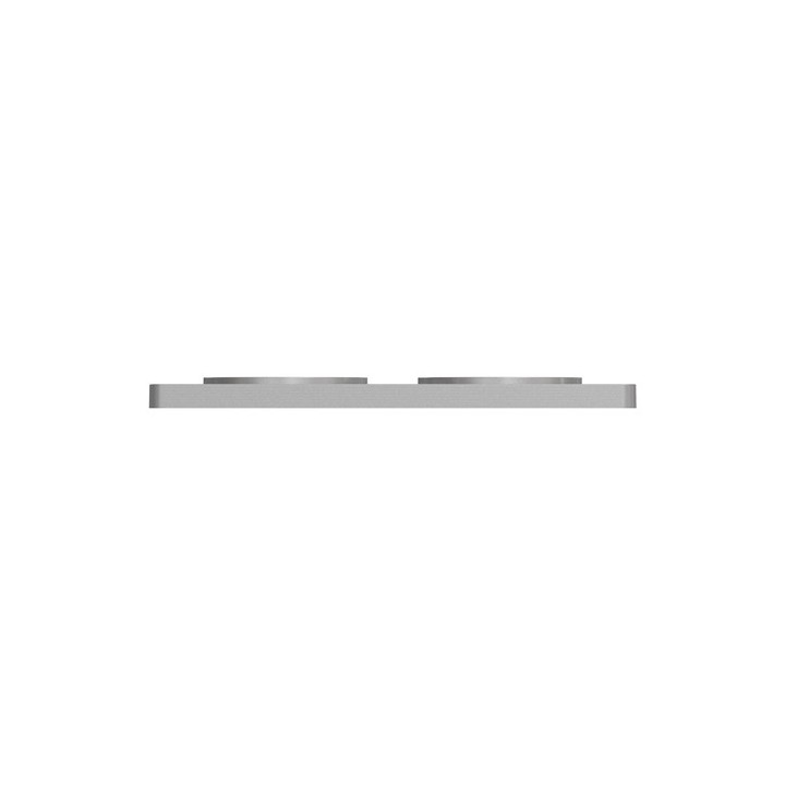 Schneider - Odace Touch - plaque alu - 2 postes - horiz. ou vert. entraxe 71mm - Réf : S530804