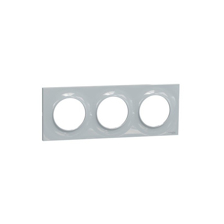 Schneider - Odace Styl - plaque Sable - 3 postes horizontaux ou verticaux entraxe 71mm - Réf : S520706B1