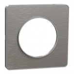 Schneider - Odace Touch - plaque aluminium brossé avec liseré alu - 1 poste - Réf : S530802J