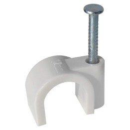 Eur'ohm - Boîte de 100 attaches pontet - Diamètre 12 mm - Longueur de pointe 25 mm - Réf : 43508
