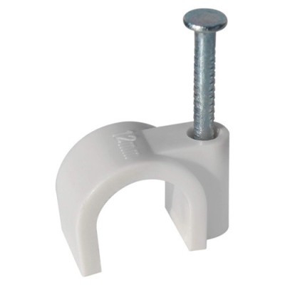 Eur'ohm - Boîte de 100 attaches pontet - Diamètre 12 mm - Longueur de pointe 25 mm - Réf : 43508