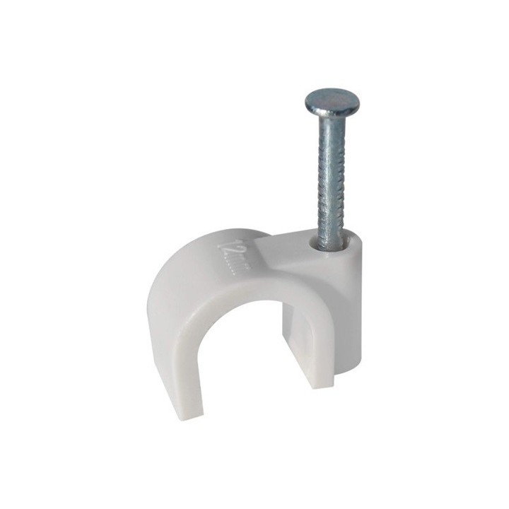 Eur'ohm - Boîte de 100 attaches pontet - Diamètre 12 mm - Longueur de pointe 25 mm - Réf : 43508