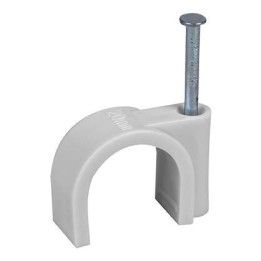 Eur'Ohm - Boîte de 100 attaches pontet - Diamètre 20 mm - Longueur de pointe 40 mm - Réf : 43512