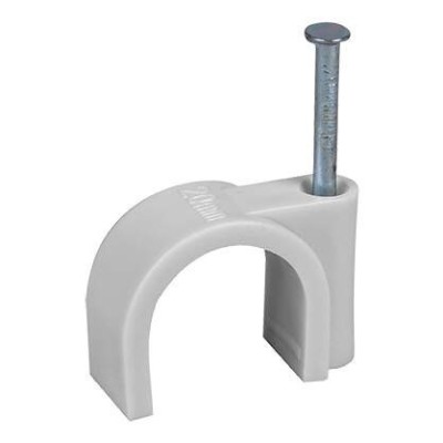 Eur'Ohm - Boîte de 100 attaches pontet - Diamètre 20 mm - Longueur de pointe 40 mm - Réf : 43512