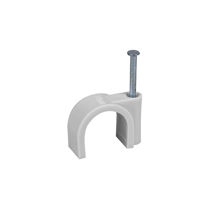 Eur'Ohm - Boîte de 100 attaches pontet - Diamètre 20 mm - Longueur de pointe 40 mm - Réf : 43512