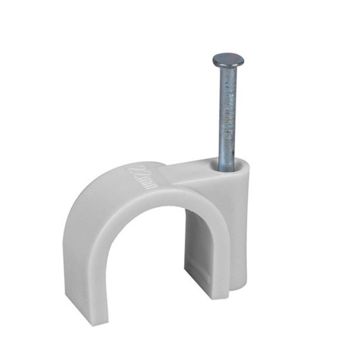 Eur'Ohm - Boîte de 100 attaches pontet - Diamètre 25 mm - Longueur de pointe 50 mm - Réf : 43514