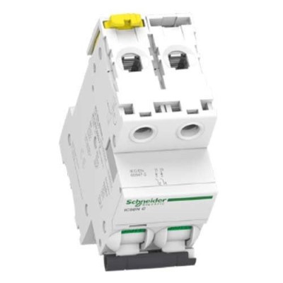 Schneider - Disjoncteur, Acti9 iC60N, 2P, 6 A, courbe C, 6000 A - Réf : A9F74206