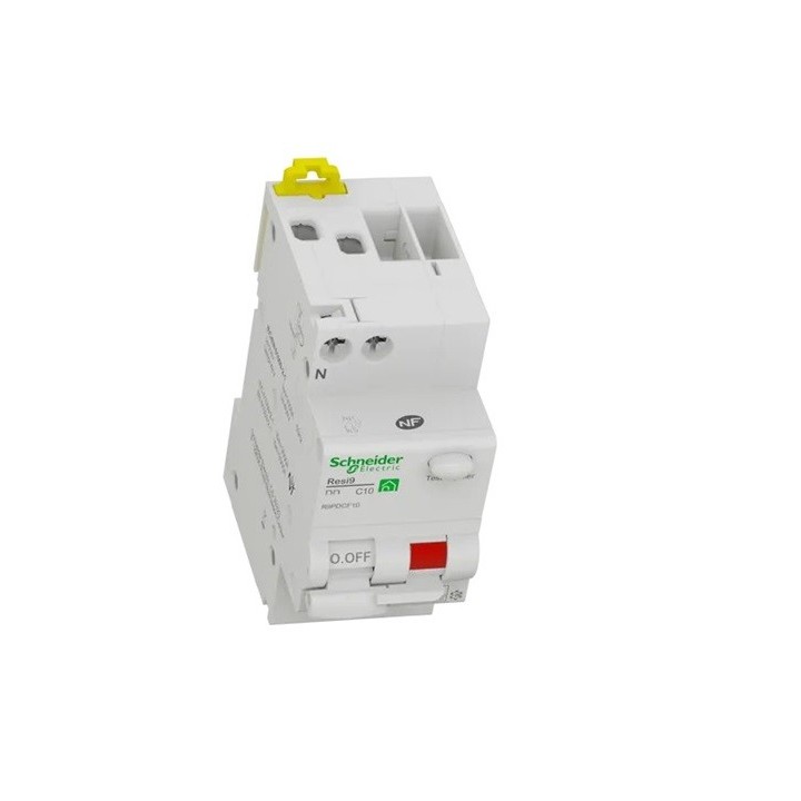 Schneider - Resi9 XP - disjoncteur différentiel - 1P+N - 10A - 30mA - courbe C - type Fsi - Réf : R9PDCF10