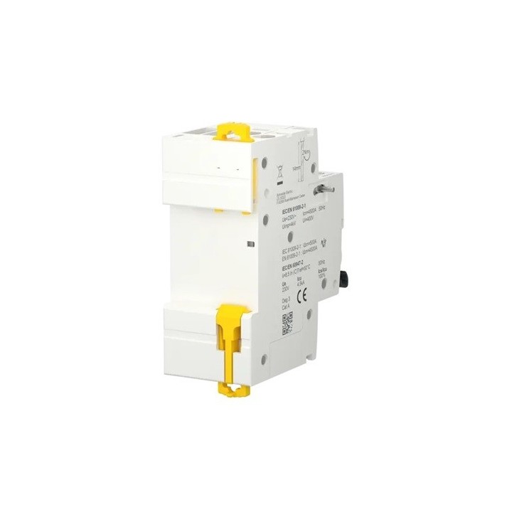 Schneider - Acti9 iDD40K - disjoncteur différentiel - 1P+N C 10A 4500A/4,5A 30mA type AC - Réf : A9DK1610