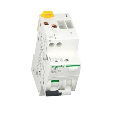 Schneider - Acti9 iDD40K - disjoncteur différentiel - 1P+N C 16A 4500A/4,5A 30mA type AC - Réf : A9DK1616