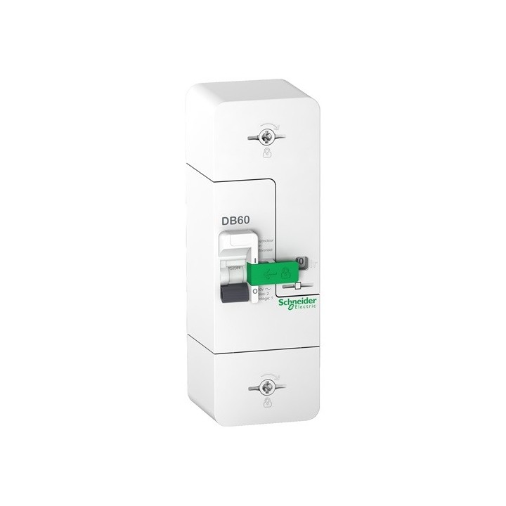 Schneider - Resi9 DB60 - Disjoncteur Branchement - 1P+N - 15/30/45A 500mA - selectif - Réf : R9FS645